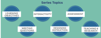 topics: learning objectives, interactivity, assessment, writing questions, designing instruction, teaching & research